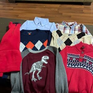 Boys Long Sleeve Shirt/Sweater Lot (Sz 5/6, XS, S)